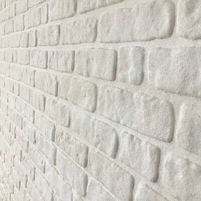 vidaXL Painéis de parede 3D c/ design tijolos brancos 10 pcs EPS