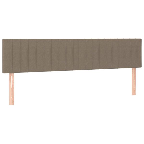 vidaXL Cabeceiras cinzento-acastanhado 200x5x78/88 cm tecido