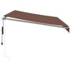 vidaXL Toldo retr&aacute;til autom&aacute;tico com luz LED 350x250 cm castanho