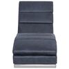 vidaXL Chaise longue camurça artificial cinzento