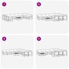 vidaXL Conjunto de Sof&aacute;s para Exterior 11 pcs Natural e Preto
