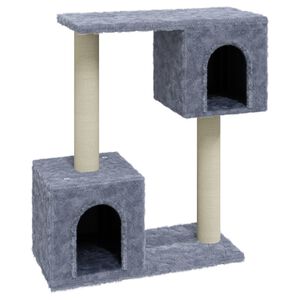 vidaXL &Aacute;rvore p/ gatos c/ postes arranhadores sisal 60 cm cinza-claro