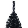 vidaXL &Aacute;rvore de Natal Artificial Pr&eacute;-iluminada Preto 120 cm PVC