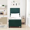 vidaXL Cama Box com colch&atilde;o Verde Escuro 80 x 200 cm tecido