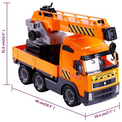 Polesie Wader 4pcs conjunto camião c/ grua polipropileno laranja/preto