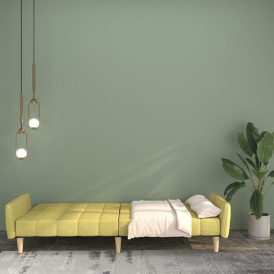 vidaXL Sofá-cama de 2 lugares tecido verde