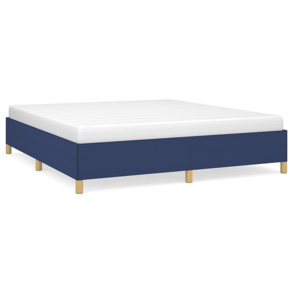 vidaXL Estrutura de cama sem colch&atilde;o 180x200 cm tecido azul
