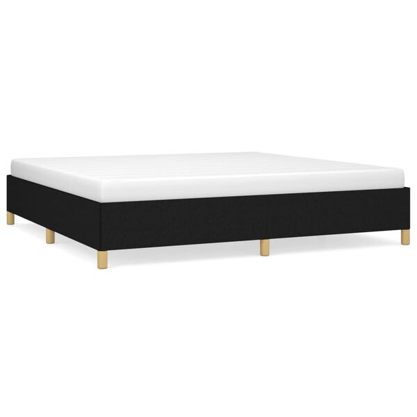 vidaXL Estrutura de cama sem colchão 200x200 cm tecido preto