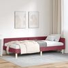 vidaXL Estrutura de Cama de Canto Vinho Vermelho 90 x 190 cm tecido