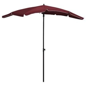 vidaXL Guarda-sol de jardim com poste 200x130 cm bord&ocirc;