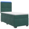 vidaXL Cama box spring com colch&atilde;o Verde-Escuro 90 x 200 cm Veludo