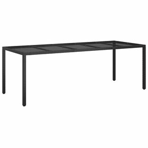 vidaXL Mesa de Jantar para Jardim Preto puro 250 x 100 x 75 cm