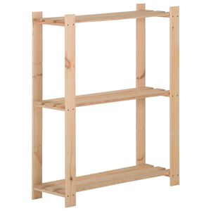 vidaXL Unidade arruma&ccedil;&atilde;o 3 prateleiras 60x28,5x90 cm pinho maci&ccedil;o
