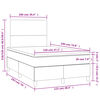 vidaXL Cama box spring c/ colch&atilde;o/LED 120x190cm couro artificial cinza