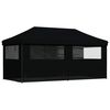 vidaXL Tenda de Festa Preto 292 x 580 x 315 cm Tecido Oxford