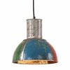 vidaXL Candeeiro suspenso industrial redondo 25W 28,5 cm E27 multicor