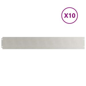 vidaXL Orlas de relva 10 pcs 15x103 cm a&ccedil;o inoxid&aacute;vel