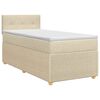 vidaXL Cama box spring com colch&atilde;o Creme 80 x 200 cm Tecido