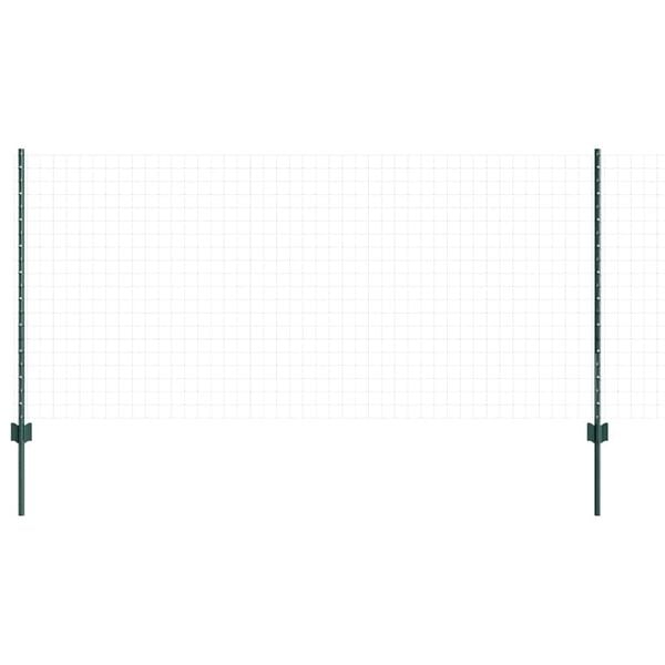 vidaXL Poste de Cerca 11 pcs Verde 100 cm A&ccedil;o