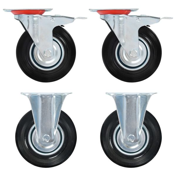 vidaXL Rodas 4 pcs 125 mm