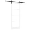 vidaXL Porta Deslizante 93 x 232 cm Madeira de pinho maci&ccedil;a e vidro