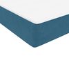 vidaXL Cama box spring c/ colch&atilde;o e LED 90x220 cm veludo azul-escuro