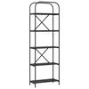 vidaXL Estante Carvalho Preto 60 x 30 x 183 cm Madeira processada