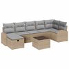 vidaXL Conjunto de Sof&aacute; de Jardim 8 unid. Bege vime PE