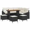 vidaXL Conjunto de Sof&aacute; de Jardim 9 unid. Preto vime PE