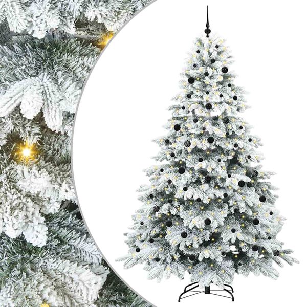 vidaXL &Aacute;rvore de Natal Artificial com 300 LEDs Branco 240 cm PE e PVC