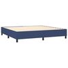 vidaXL Cama box spring c/ colch&atilde;o e LED 200x200 cm tecido azul