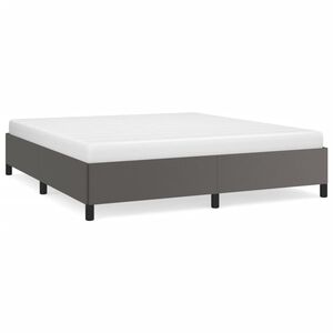 vidaXL Estrutura de cama 160x200 cm couro artificial cinzento