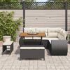 vidaXL Conjunto de Sof&aacute; de Jardim 8 pcs Preto e Creme vime PE