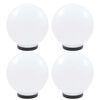 vidaXL Candeeiros esf&eacute;ricos LED 4 pcs 25 cm PMMA
