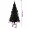 vidaXL &Aacute;rvore de Natal com 300 LEDs com suporte Preto 210 cm PVC