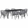 vidaXL Conjunto de Jantar para Jardim 7 unid. Antracite