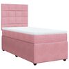vidaXL Cama com molas/colch&atilde;o 80x200 cm veludo rosa