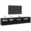 vidaXL Gabinete para TV 2 pcs Carvalho Preto 210 x 35 x 40 cm