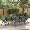 vidaXL Conjunto de Jantar para Jardim 7 pcs Cinzeto Rattan Sint&eacute;tico