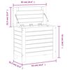 vidaXL Apoio de p&eacute;s para jardim 62x31,5x52 cm pinho maci&ccedil;o impregnado