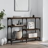 vidaXL Mesa consola 102x29x75 cm derivados madeira carvalho castanho