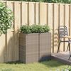 vidaXL Vaso/floreira de jardim 2 pcs 40x40x80 cm vime PE cinzento