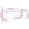 vidaXL Banco de Hall com almofada Carvalho Sonoma 100 x 38 x 46 cm