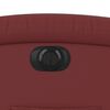 vidaXL Poltrona reclinável elétrica couro artificial vermelho tinto