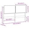 vidaXL Cabeceira estofada com cabeceira Cinza Natural e Claro 160 cm