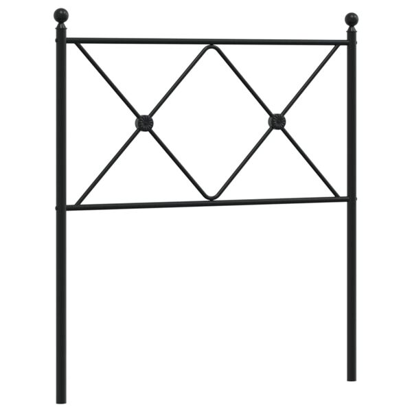 vidaXL Cabeceira de substitui&ccedil;&atilde;o 80 cm metal preto