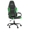 vidaXL Cadeira gaming couro artificial preto e verde