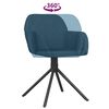 vidaXL Cadeiras de jantar girat&oacute;rias 2 pcs veludo azul
