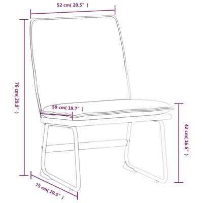vidaXL Cadeira lounge 52x75x76 cm tecido cinzento-escuro
