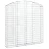 vidaXL Cesto gabi&atilde;o arqueado 200x30x200/220 cm ferro galvanizado